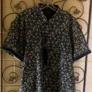 New 7 DIAMONDS Button Up Floral Print Shirt Sz 3XL